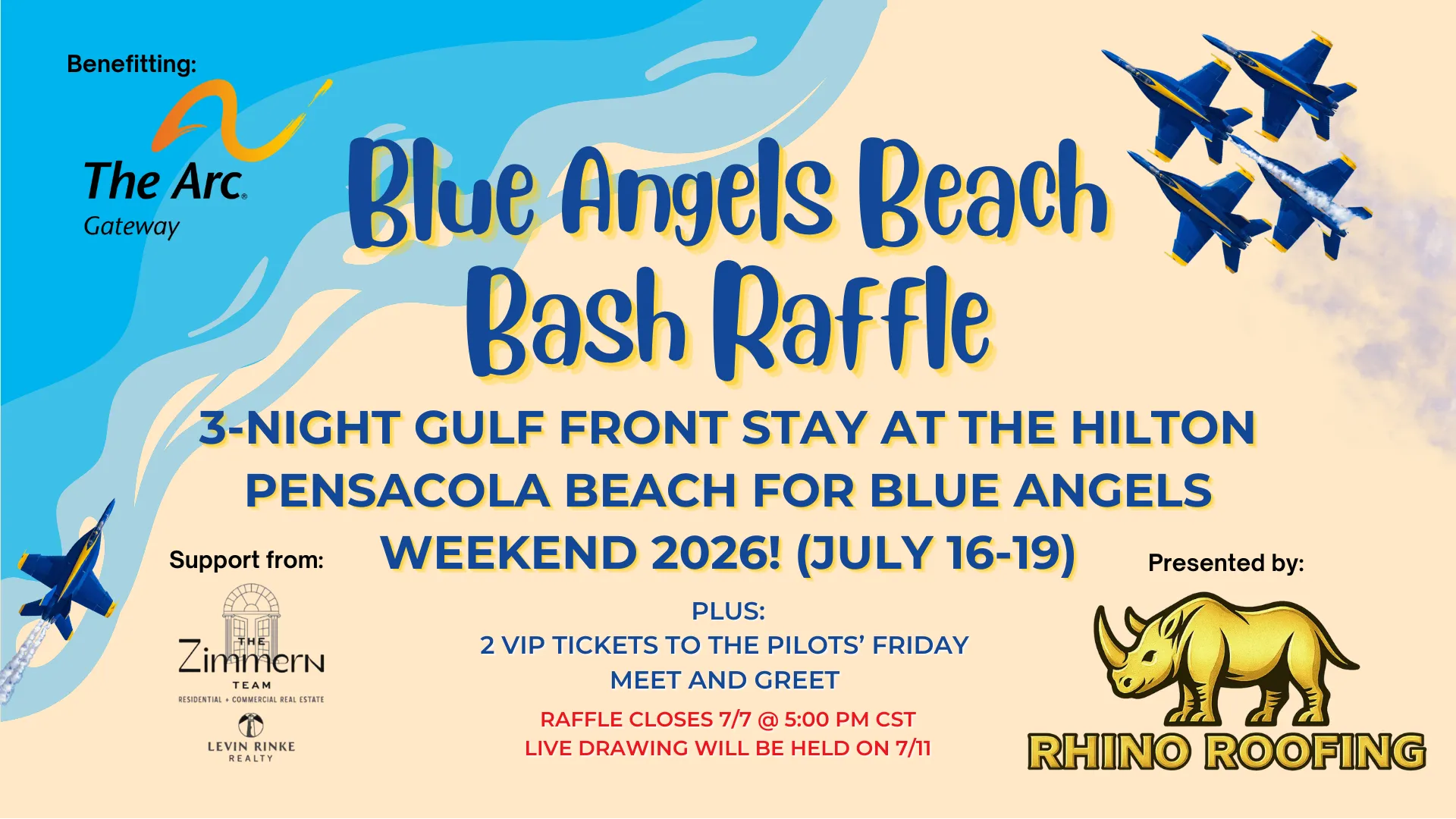Blue Angels Beach Bash Raffle